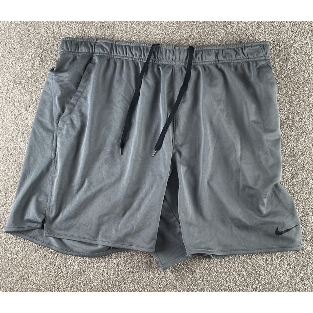 Nike‎ Dri Fit Athletic Gym Performance Shorts Mens 2XL Gray "8 Light Run Pockets